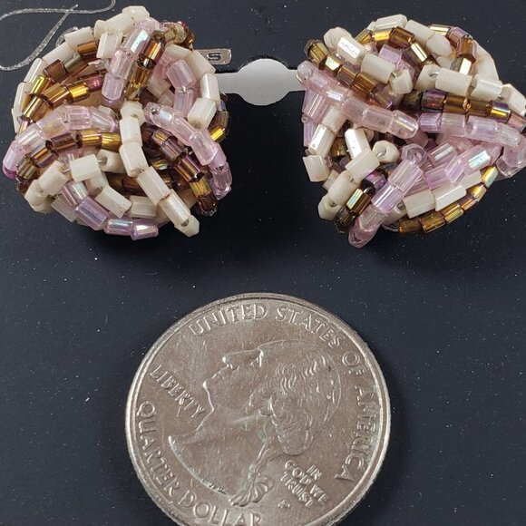 Women's Multicolor  tubes Beaded  Stud Earrings - Picture 1 of 3